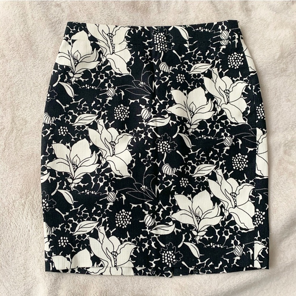 J.Crew floral pencil skirt